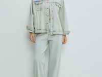 Джинсовая куртка оверсайз, Голубой