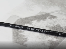 Набор карандашей чернографитных Derwent "Graphic Medium" 12 шт (4H-6B) в металл коробке