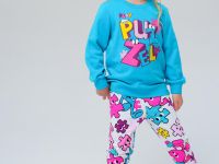 Комплект трикотажный для девочек: брюки (легинсы), толстовка