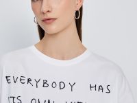 Футболка с принтом из хлопка