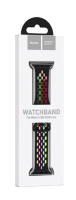 Ремешок Hoco WA19 Flexible для Apple Watch 38/40/41mm силикон (черный/разноцветные пятна)