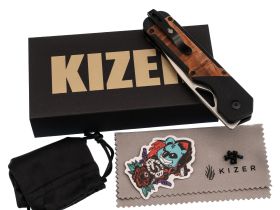 Складной нож Kizer Militaw сталь 154CM, рукоять Black G10/Mkuruti