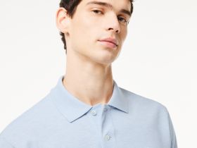 Мужское поло L.12.12 из меланжевой ткани