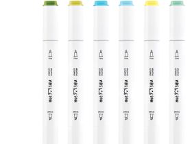 Набор маркеров для скетчинга MESHU 6 цв, морские цвета