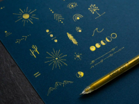 Ручка гелевая Малевичъ 0,5 мм, Золотая