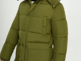 Полупальто утепленное с воротником-стойкой