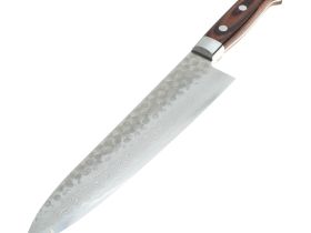 Нож Поварской 210 мм, Sakai Takayuki, сталь VG-10 Damascus 17 слоев, рукоять дерево Pakka