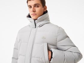 Мужская удлинённая куртка Lacoste с капюшоном