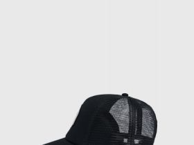 Бейсболка с патчем и сеткой, Черный