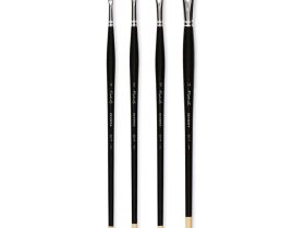 Кисть синтетика имитация мангуста №6 наклонная Sennelier "Kevrin+" длинная ручка