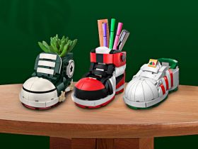 JK8202 Конструктор Красно-белая кроссовка