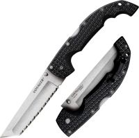 Нож складной Cold Steel Voyager Large Tanto Extra Large Serrated, сталь Aus-10A, рукоять Griv Ex™, черный