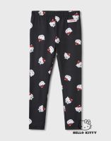 Чёрные легинсы с принтом Hello Kitty для девочки Глория Джинс