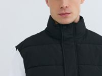 Утеплённый стёганый жилет, Черный