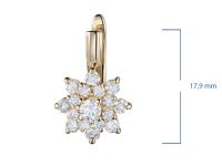 Серьги из желтого золота с бриллиантами э0301сг09160400