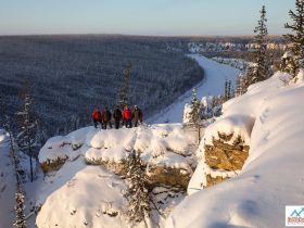 Зима на реке Синяя. Синские Столбы
