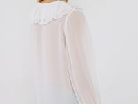 Блузка с рюшами, Белый