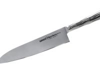 Поварской кухонный шеф-нож Samura Bamboo 24 см, сталь Aus 8, рукоять нержавеющая сталь