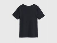 Футболка в рубчик для девочек, Черный