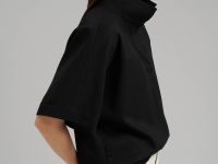 Свободная блузка изо льна и хлопка