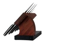 Подставка для ножей магнитная Woodinhome KS015SWN-ST, орех/мрамор