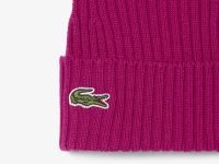 Шапка-бини Lacoste унисекс в рубчик