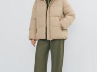 Утеплённая куртка, Бежевый