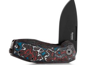 Складной нож LionSteel NANO Nebula, сталь MagnaCut, рукоять карбон/титан