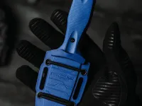 Тактический нож N.C. Custom Grave 2.0 Ultramarines blackwash, сталь AUS-10, рукоять Blue Elastron