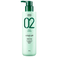 Шампунь с зелёным чаем  для нормальной и сухой кожи головы Amos Professional The Green Tea Shampoo Moisturizing