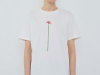 Футболка с цветочной вышивкой, Белый