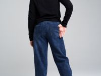 Брюки текстильные джинсовые утепленные флисом для девочек