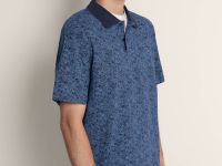 Поло из хлопка с цветочным принтом