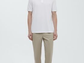 Брюки из хлопка полуприлегающего силуэта