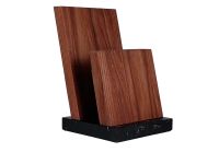 Подставка для ножей магнитная Woodinhome KS018SWN-ST, орех/мрамор