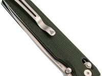 Складной нож SRM Terrier 258L-MG2, сталь 140Cr, рукоять зелёная микарта