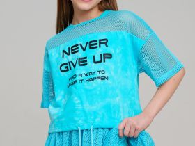 Фуфайка трикотажная для девочек (футболка)