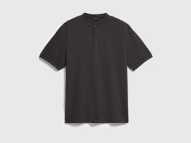 Поло с воротником-стойкой, Коричневый