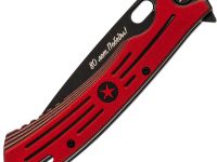 Складной нож НОКС Майор 80 Лет Победы, сталь VG10, рукоять G10, красный