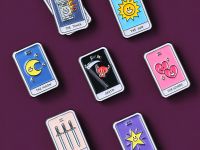 Значок эмалированный "Таро Луна"