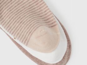 Носки с рисунком и вышивкой, 3 пары, Бежевый