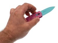 Складной нож Bestech Knives Ququ, сталь 14C28N, рукоять G10, голубой/розовый