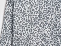 Полупрозрачный лонгслив с леопардовым принтом, Серый