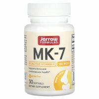 Jarrow Formulas, MK-7, самая активная форма витамина K2, 180 мкг, 30 мягких таблеток
