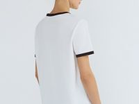 Футболка с контрастной отделкой, Белый
