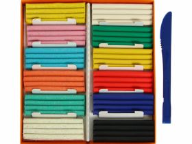 Набор пластилина Гамма "Оранжевое солнце" 12 цветов ( 6 классич., 6 с блестк.), 168 г, со стеком