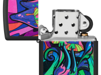 Зажигалка ZIPPO Counter Culture с покрытием Black Light, латунь/сталь, черная,матовая 38x13x57 мм