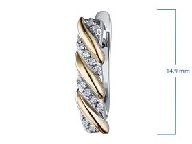 Серьги из комбинированного золота с бриллиантами э1001сг07200358