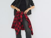 Широкие джинсы с высокой посадкой, Серый