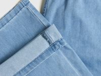 Джинсы Wide leg с утяжкой для девочек, Голубой